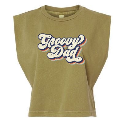 Groovy Dad Retro 70s Aesthetic Style Men Garment-Dyed Women's Muscle Tee