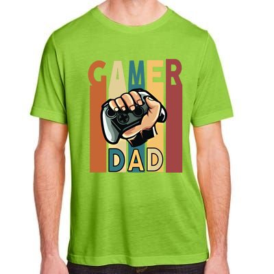 Gamer Dad Retro Vintage Gaming Fathers Day Gift Adult ChromaSoft Performance T-Shirt