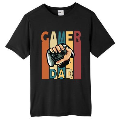 Gamer Dad Retro Vintage Gaming Fathers Day Gift Tall Fusion ChromaSoft Performance T-Shirt