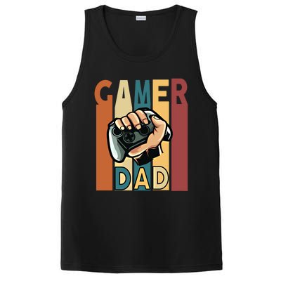 Gamer Dad Retro Vintage Gaming Fathers Day Gift PosiCharge Competitor Tank