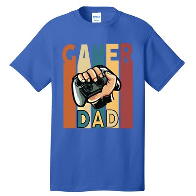 Gamer Dad Retro Vintage Gaming Fathers Day Gift Tall T-Shirt