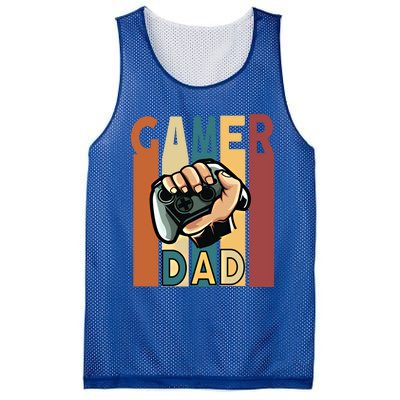 Gamer Dad Retro Vintage Gaming Fathers Day Gift Mesh Reversible Basketball Jersey Tank