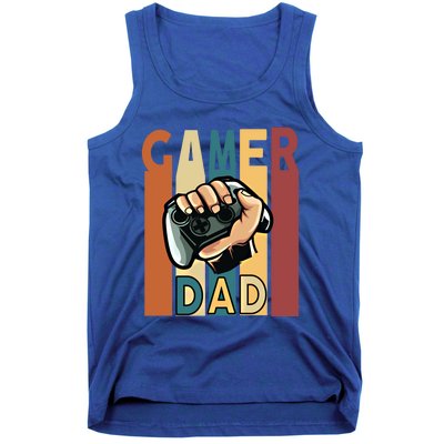 Gamer Dad Retro Vintage Gaming Fathers Day Gift Tank Top