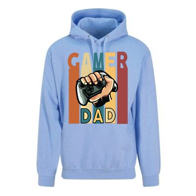 Gamer Dad Retro Vintage Gaming Fathers Day Gift Unisex Surf Hoodie