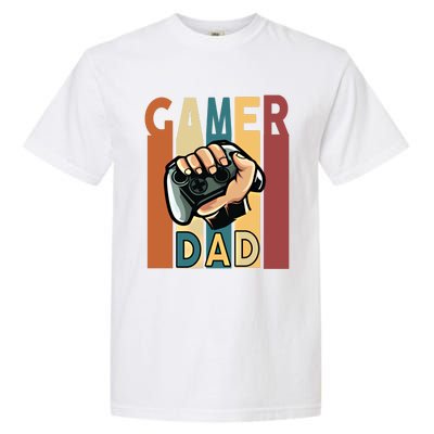 Gamer Dad Retro Vintage Gaming Fathers Day Gift Garment-Dyed Heavyweight T-Shirt