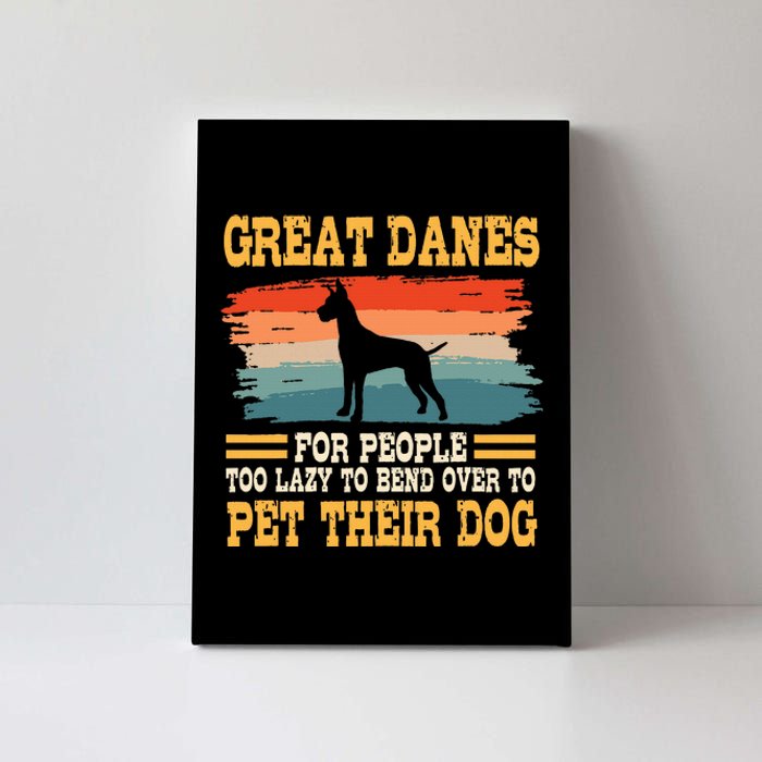 Great Dane Retro Vintage German Mastiff Gentle Dog Lover Canvas