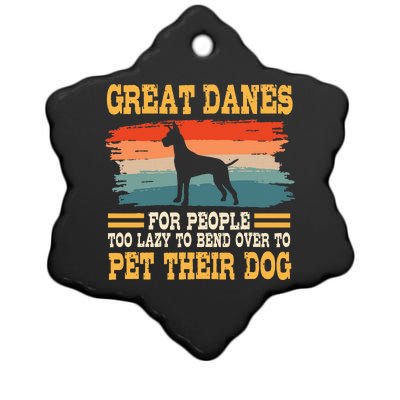 Great Dane Retro Vintage German Mastiff Gentle Dog Lover Ceramic Star Ornament