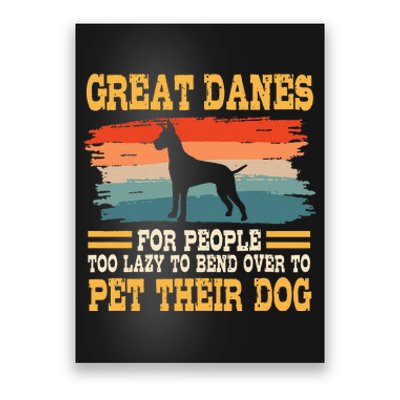 Great Dane Retro Vintage German Mastiff Gentle Dog Lover Poster