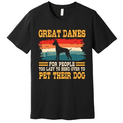 Great Dane Retro Vintage German Mastiff Gentle Dog Lover Premium T-Shirt