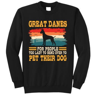 Great Dane Retro Vintage German Mastiff Gentle Dog Lover Tall Sweatshirt