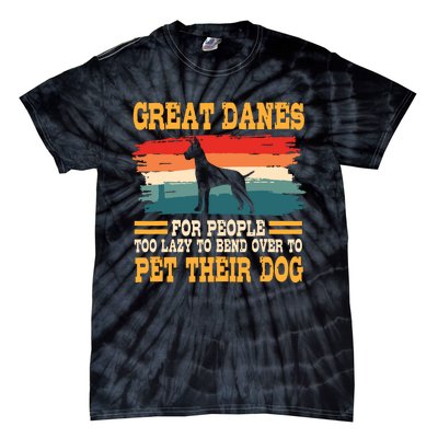 Great Dane Retro Vintage German Mastiff Gentle Dog Lover Tie-Dye T-Shirt