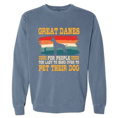 Great Dane Retro Vintage German Mastiff Gentle Dog Lover Garment-Dyed Sweatshirt