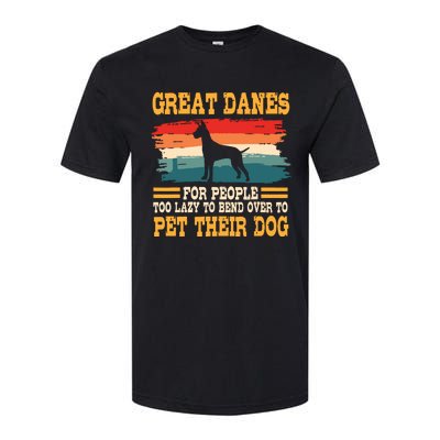 Great Dane Retro Vintage German Mastiff Gentle Dog Lover Softstyle CVC T-Shirt