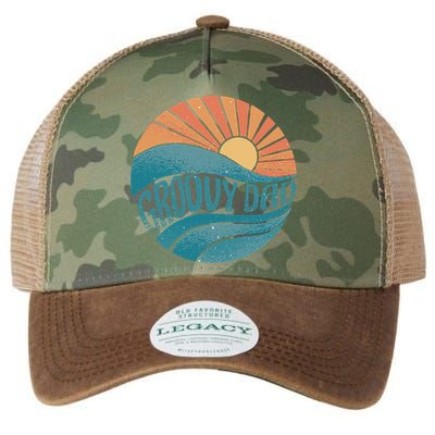 Groovy Dad Retro Sunset Gift Legacy Tie Dye Trucker Hat