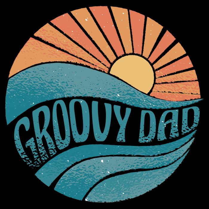 Groovy Dad Retro Sunset Gift City Backpack