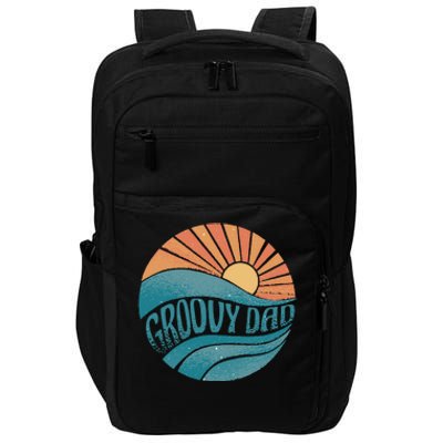 Groovy Dad Retro Sunset Gift Impact Tech Backpack