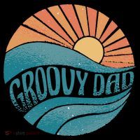 Groovy Dad Retro Sunset Gift Drawstring Bag