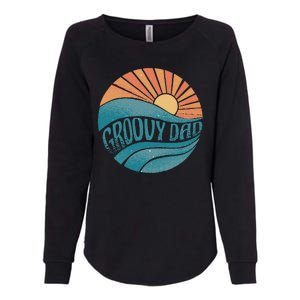 Groovy Dad Retro Sunset Gift Womens California Wash Sweatshirt