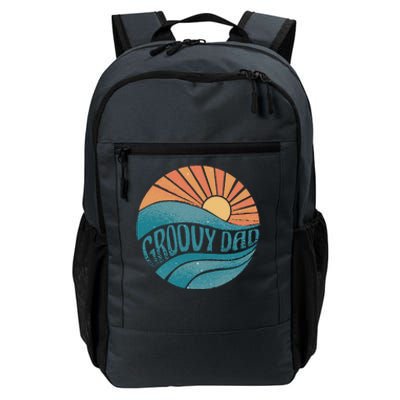 Groovy Dad Retro Sunset Gift Daily Commute Backpack