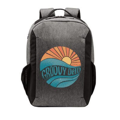 Groovy Dad Retro Sunset Gift Vector Backpack