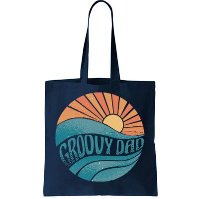 Groovy Dad Retro Sunset Gift Tote Bag