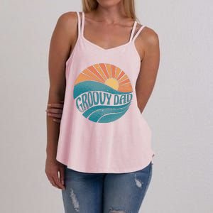 Groovy Dad Retro Sunset Gift Women's Strappy Tank