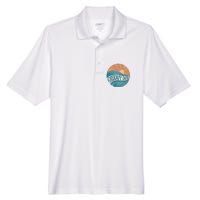 Groovy Dad Retro Sunset Gift Men's Origin Performance Piqué Polo