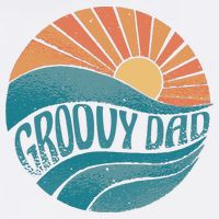 Groovy Dad Retro Sunset Gift Cooling Performance Crew T-Shirt