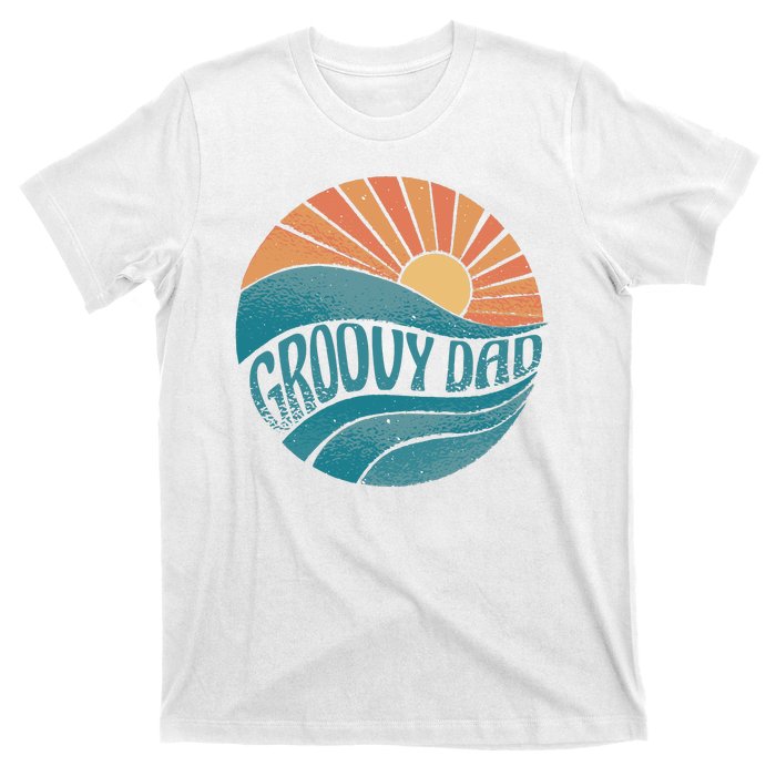 Groovy Dad Retro Sunset Gift T-Shirt