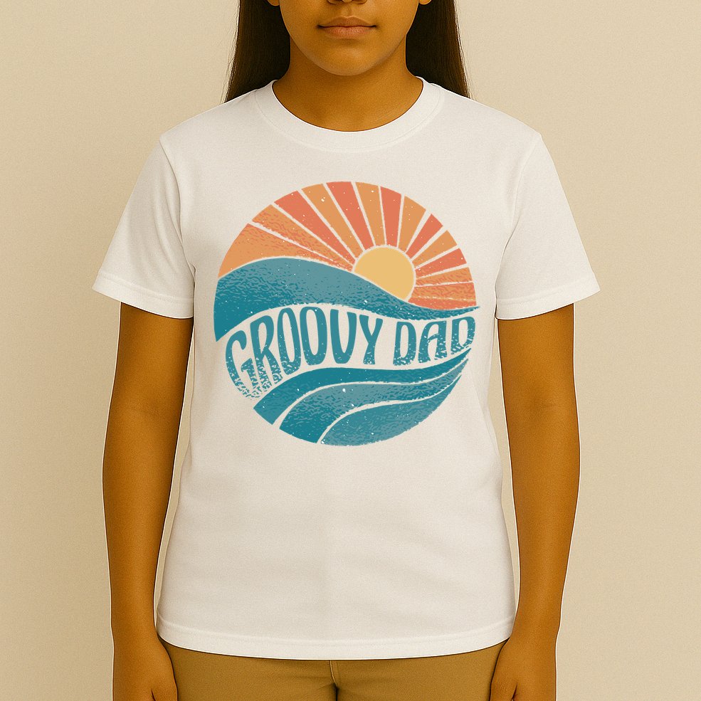 Groovy Dad Retro Sunset Gift T-Shirt