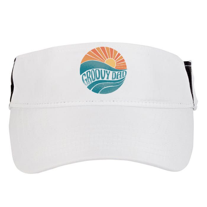 Groovy Dad Retro Sunset Gift Adult Drive Performance Visor