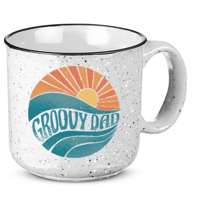 Groovy Dad Retro Sunset Gift 15oz Campfire Ceramic Mug