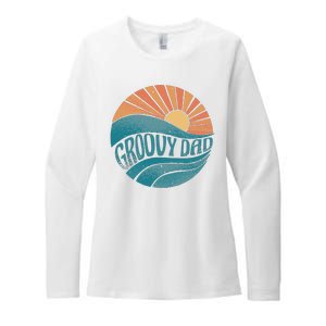 Groovy Dad Retro Sunset Gift Womens CVC Long Sleeve Shirt