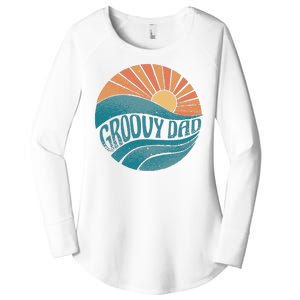 Groovy Dad Retro Sunset Gift Women's Perfect Tri Tunic Long Sleeve Shirt