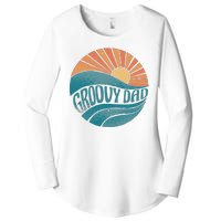 Groovy Dad Retro Sunset Gift Women's Perfect Tri Tunic Long Sleeve Shirt