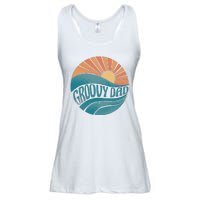 Groovy Dad Retro Sunset Gift Ladies Essential Flowy Tank