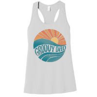 Groovy Dad Retro Sunset Gift Women's Racerback Tank