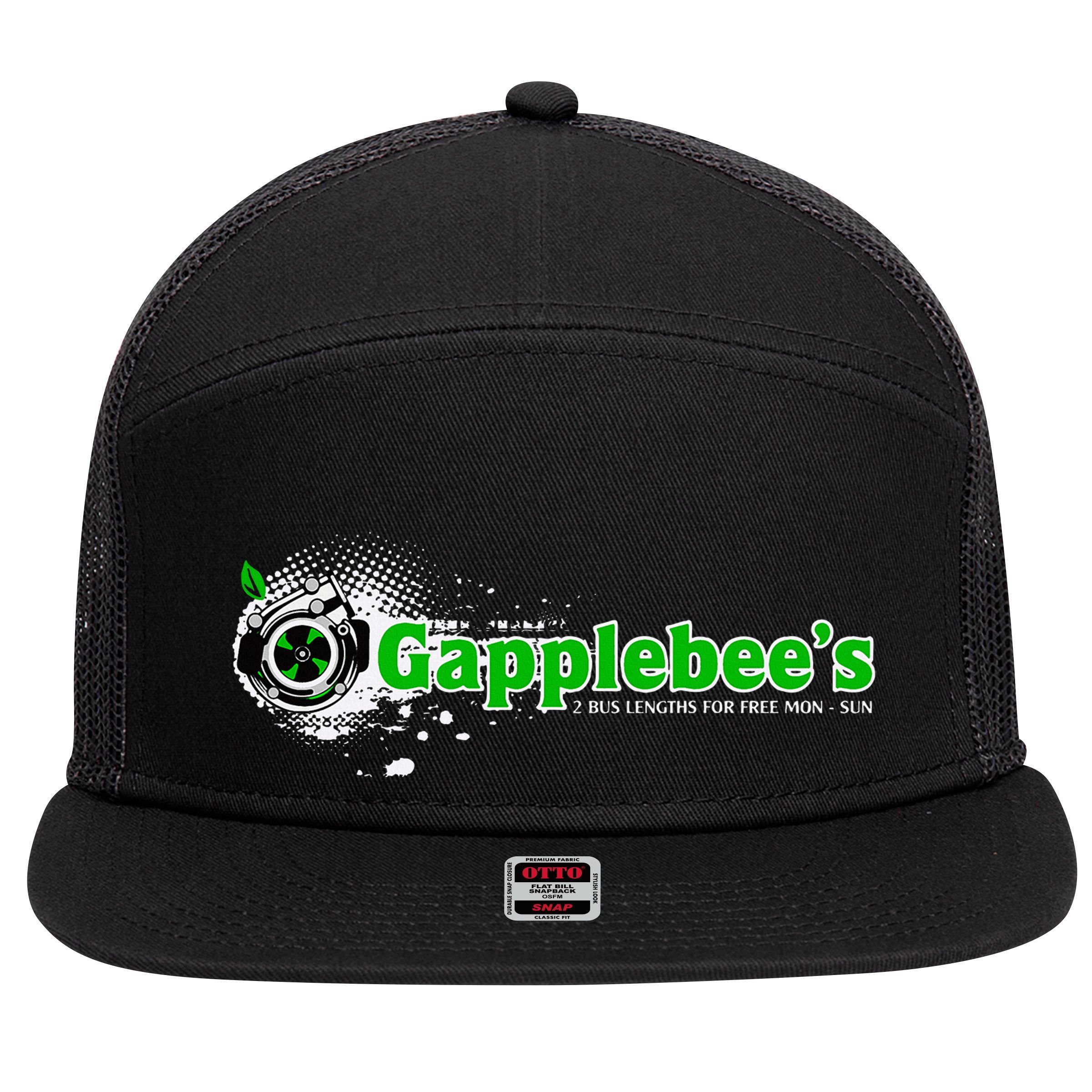 GapplebeeS Drag Racing Car Guy 7 Panel Mesh Trucker Snapback Hat