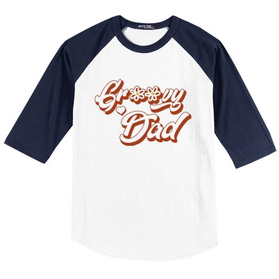 Groovy Dad Retro 70’s Birthday Flower Mom & Dad Matching Baseball Sleeve Shirt