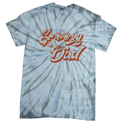 Groovy Dad Retro 70’s Birthday Flower Mom & Dad Matching Tie-Dye T-Shirt