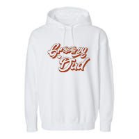 Groovy Dad Retro 70’s Birthday Flower Mom & Dad Matching Garment-Dyed Fleece Hoodie