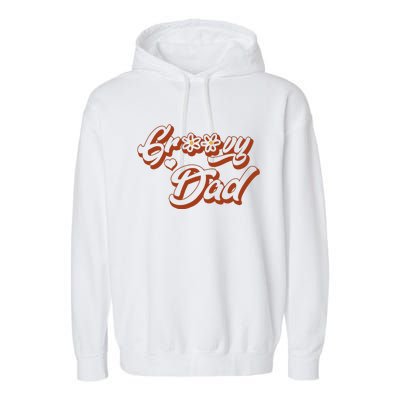 Groovy Dad Retro 70’s Birthday Flower Mom & Dad Matching Garment-Dyed Fleece Hoodie