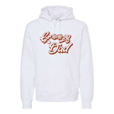 Groovy Dad Retro 70’s Birthday Flower Mom & Dad Matching Premium Hoodie