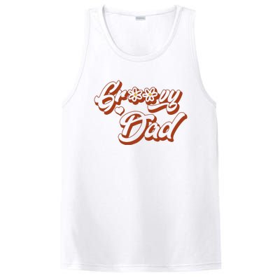 Groovy Dad Retro 70’s Birthday Flower Mom & Dad Matching PosiCharge Competitor Tank