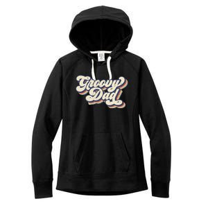 Groovy Dad Retro 70s Aesthetic Style Women's Fleece Hoodie