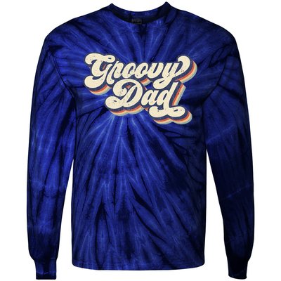 Groovy Dad Retro 70s Aesthetic Style Tie-Dye Long Sleeve Shirt