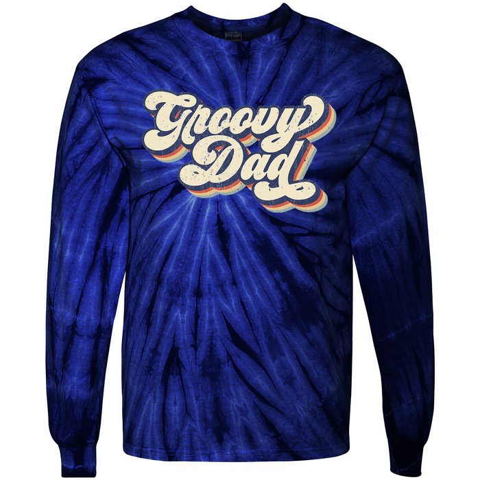 Groovy Dad Retro 70s Aesthetic Style Tie-Dye Long Sleeve Shirt