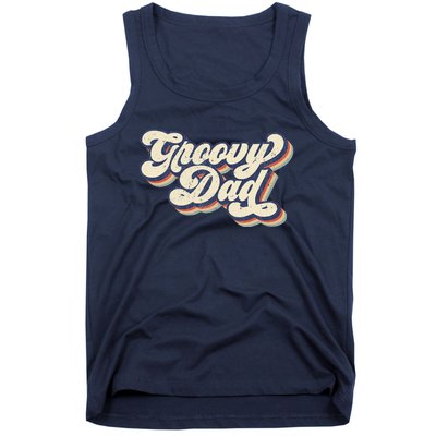 Groovy Dad Retro 70s Aesthetic Style Tank Top