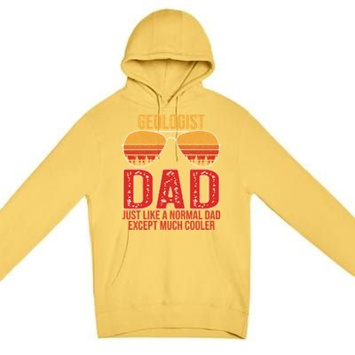 Geologist Dad Retro Sunglasses For Father's Day Gift Premium Pullover Hoodie