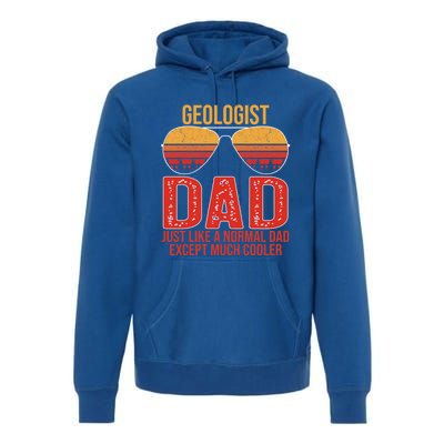 Geologist Dad Retro Sunglasses For Father's Day Gift Premium Hoodie